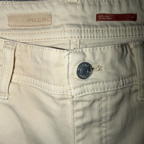 Pilcro & the Letterpress Anthropologie Embroidered Slim Boyfriend Jeans 32x28 - Picture 3 of 7